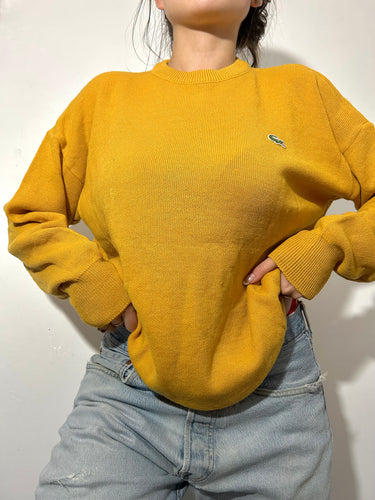 Yellow oversized logo jumper (L)