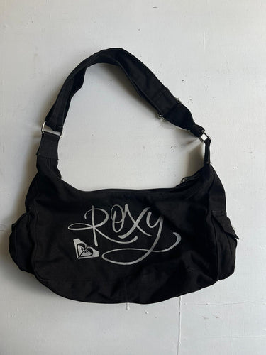 Black cotton utility small y2k vintage shoulder bag
