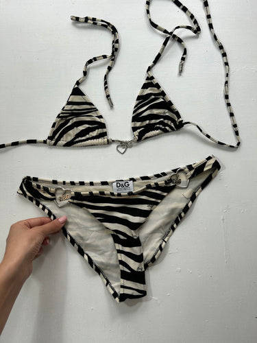 Zebra y2k bikini set (S/M)