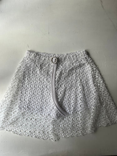 White beachwear fishnet skirt  (S)