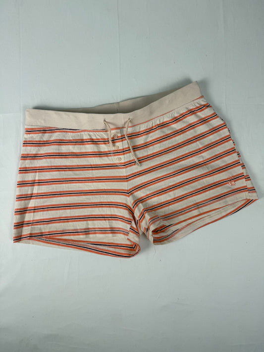 Orange striped low rise cotton mini short (L/XL)