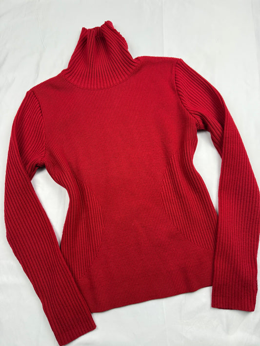 Red turtleneck jumper (S/M)