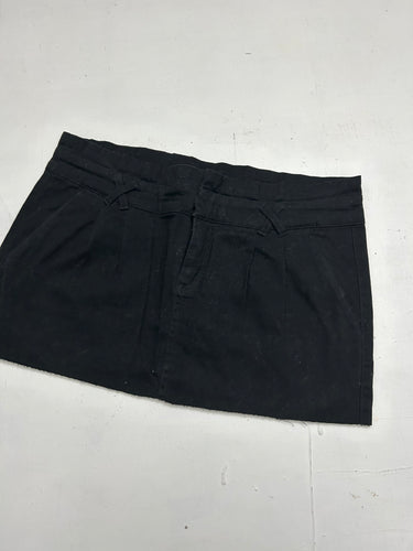 Black low waist office mini skirt 90s y2k vintage (S/M)