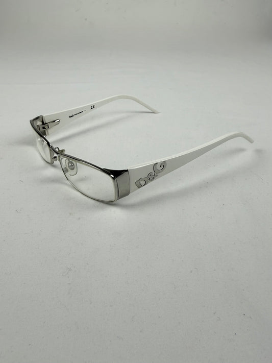 White silver logo office glasses (no prescription)
