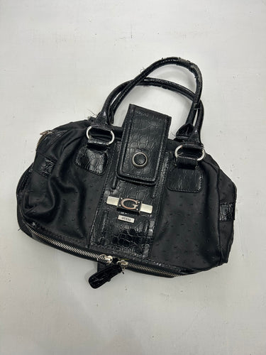 Black double zip  y2k vintage small handbag