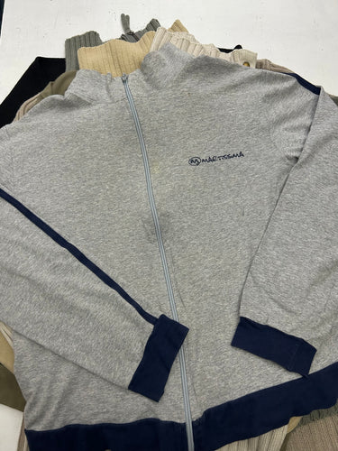 Grey 90s y2k vintage zip up cotton sweatshirt (S/M)