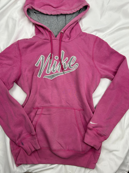 Pink logo hoodie (S)