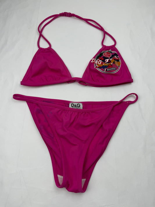 Pink juicy edition low waisted bikini set (S/M)