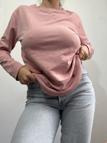 Pink  90s y2k vintage  crewneck cotton sweatshirt  (S/M)