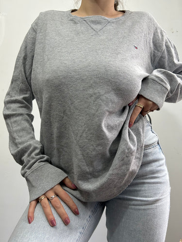 Grey 90s crewneck long sleeves top / sweatshirt (S/M)