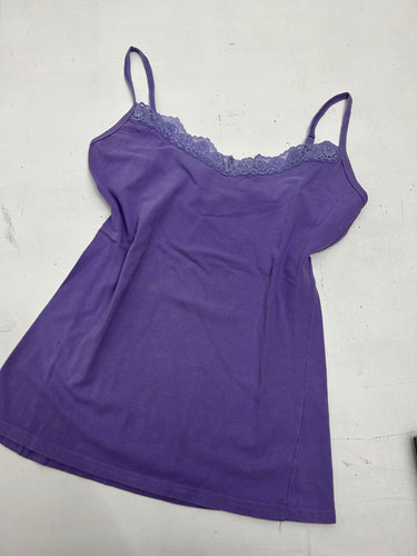 Purple lace cami top y2k vintage (S/M)