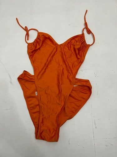 Orange backless y2k vintage swimsuit body (S)