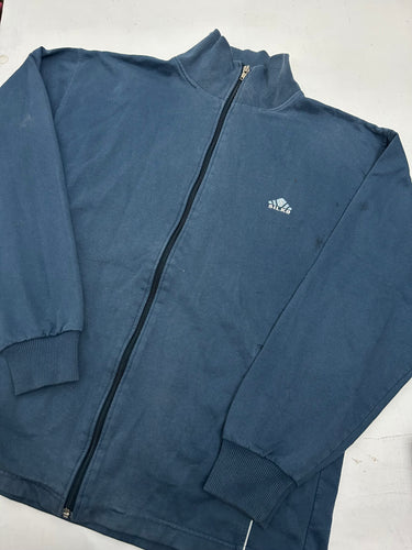 Blue coton zip up high neck  sweatshirt jacket y2k 90s vintage (M/L)
