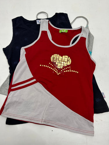 Red & white sporty cute tank top (S/M)