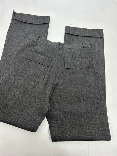 Grey mid/ high waisted 90s vintage bootcut flare office pants (S/M)