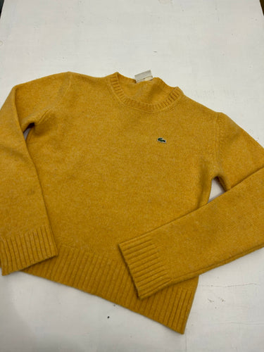 Yellow 90s round neck wool jumper  (S)