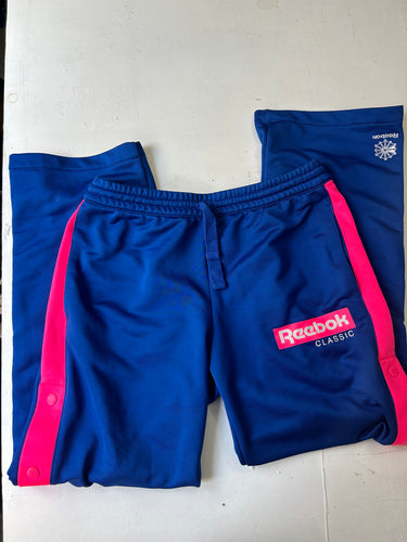 Neon pink & blue  90s vintage flare bootcut joggers sweatpants (S)