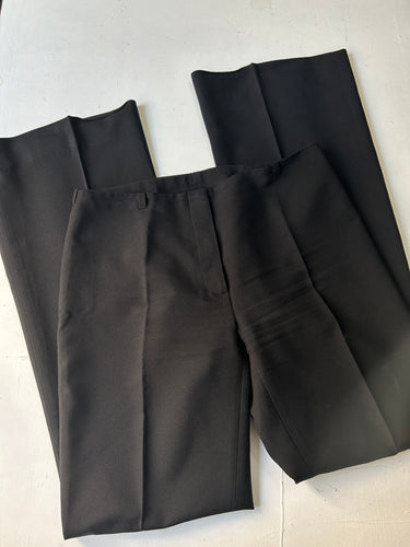 Black mid waisted 90s vintage flare bootcut office pants (S/M)