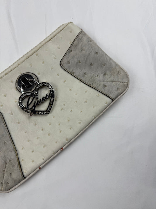 Cream pochette wristlet bag (23x14cm)