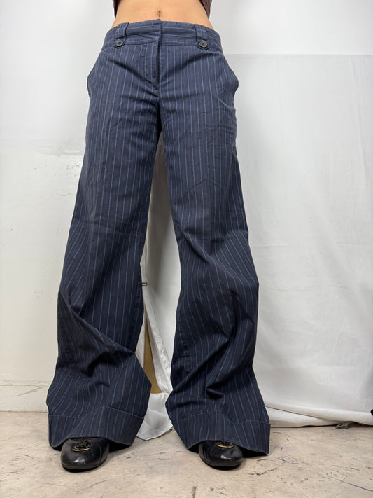 Navy low rise office baggy pants (XL)