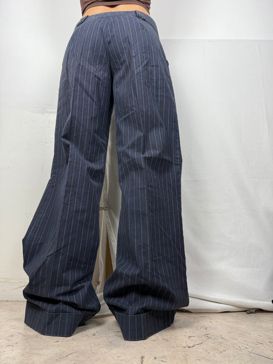 Navy low rise office baggy pants (XL)