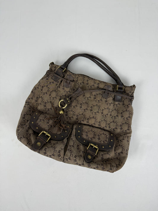 Brown maxi uni shoulder bag (28x38 cm)