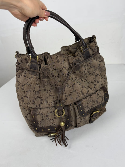 Brown maxi uni shoulder bag (28x38 cm)