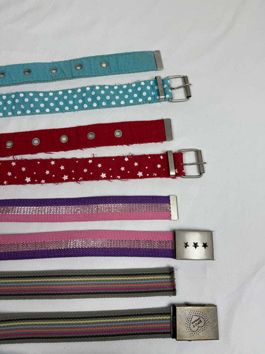 Striped purple metallic belt (90cm)