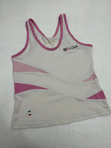 White & pink sporty cami  top 90s y2k vintage (S/M)