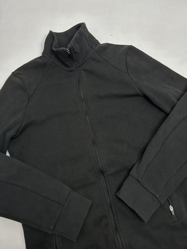 Black zip up tracksuit jacket sweatshirt 90s y2k vintage  (S/M)