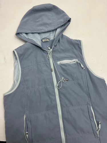 Baby blue  zip up sleeveless spring  jacket y2k vintage (S/M)