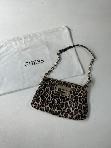 Panther beige chain mini pochette shoulder bag