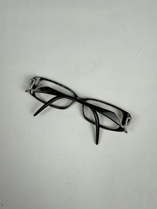 Black & silver snake office glasses (with prescription)