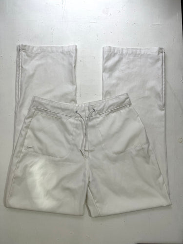 White swoosh logo utility joggers pants (S/M)