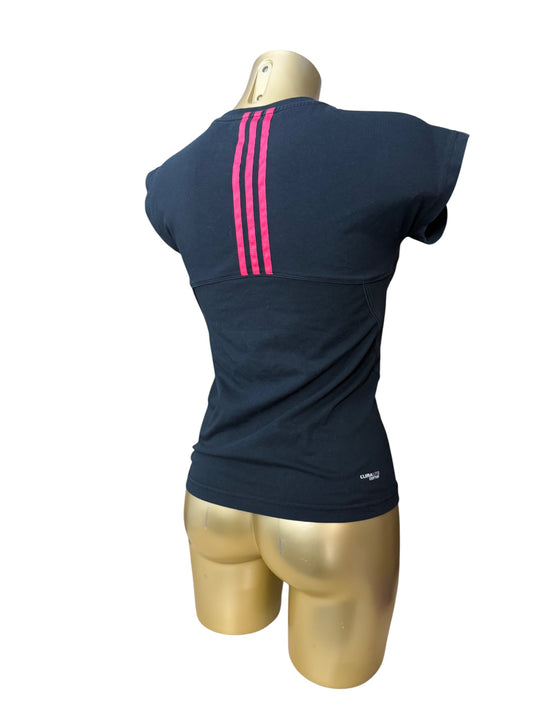 Black logo cotton tee (S/M)