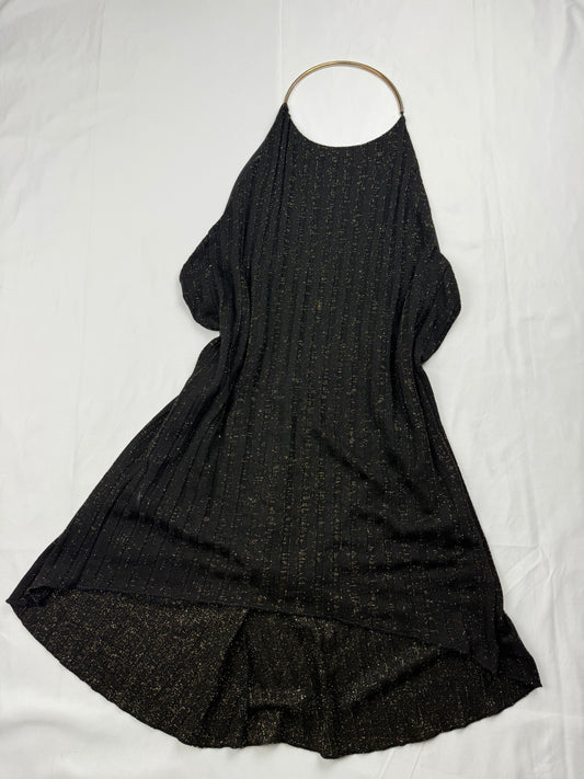 Brown night out backless choker dress (M)