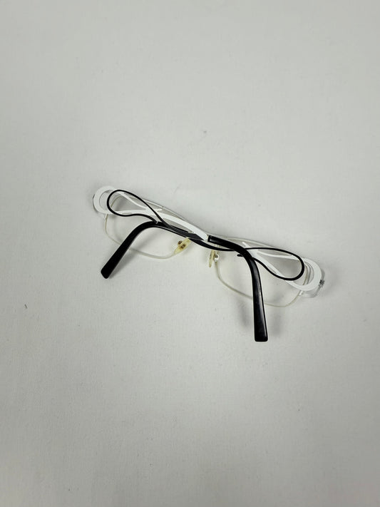 Metallic white office glasses (with prescription)
