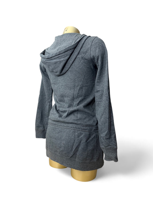 Grey cotton tight fit zip up hoodie (XS/S)