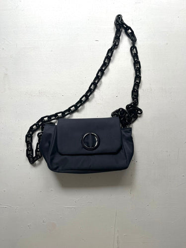 Dark blue navy chain crossbody small bag y2k vintage