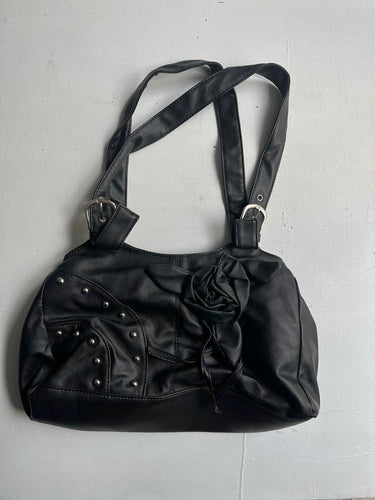 Black cute small y2k vintage shoulder bag