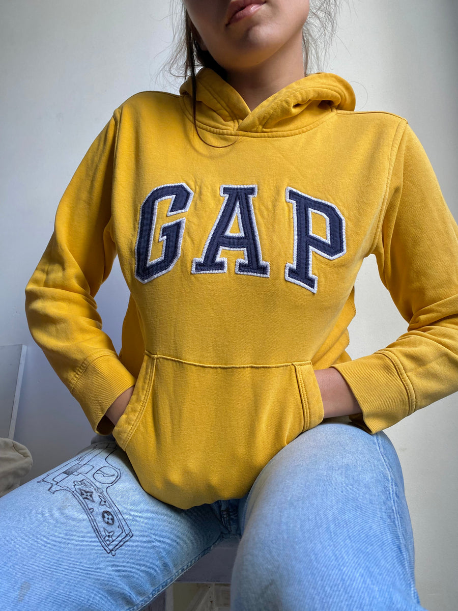 Yellow logo hoodie (XS) – SK VINTAGE