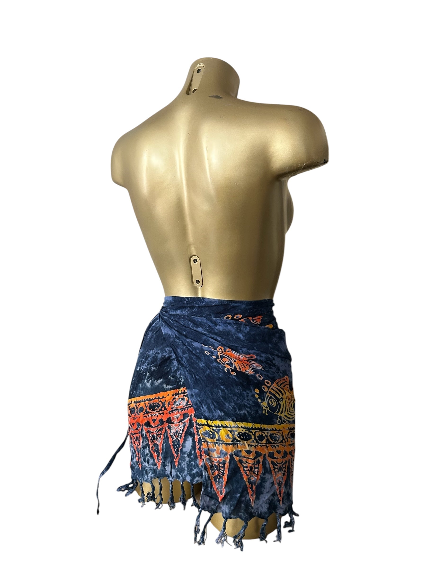 Navy multiway pareo tie up mini skirt / top (56x39cm)