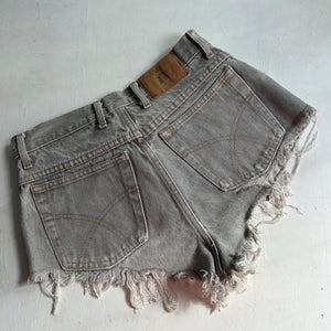 Grey mid waist denim short (S)