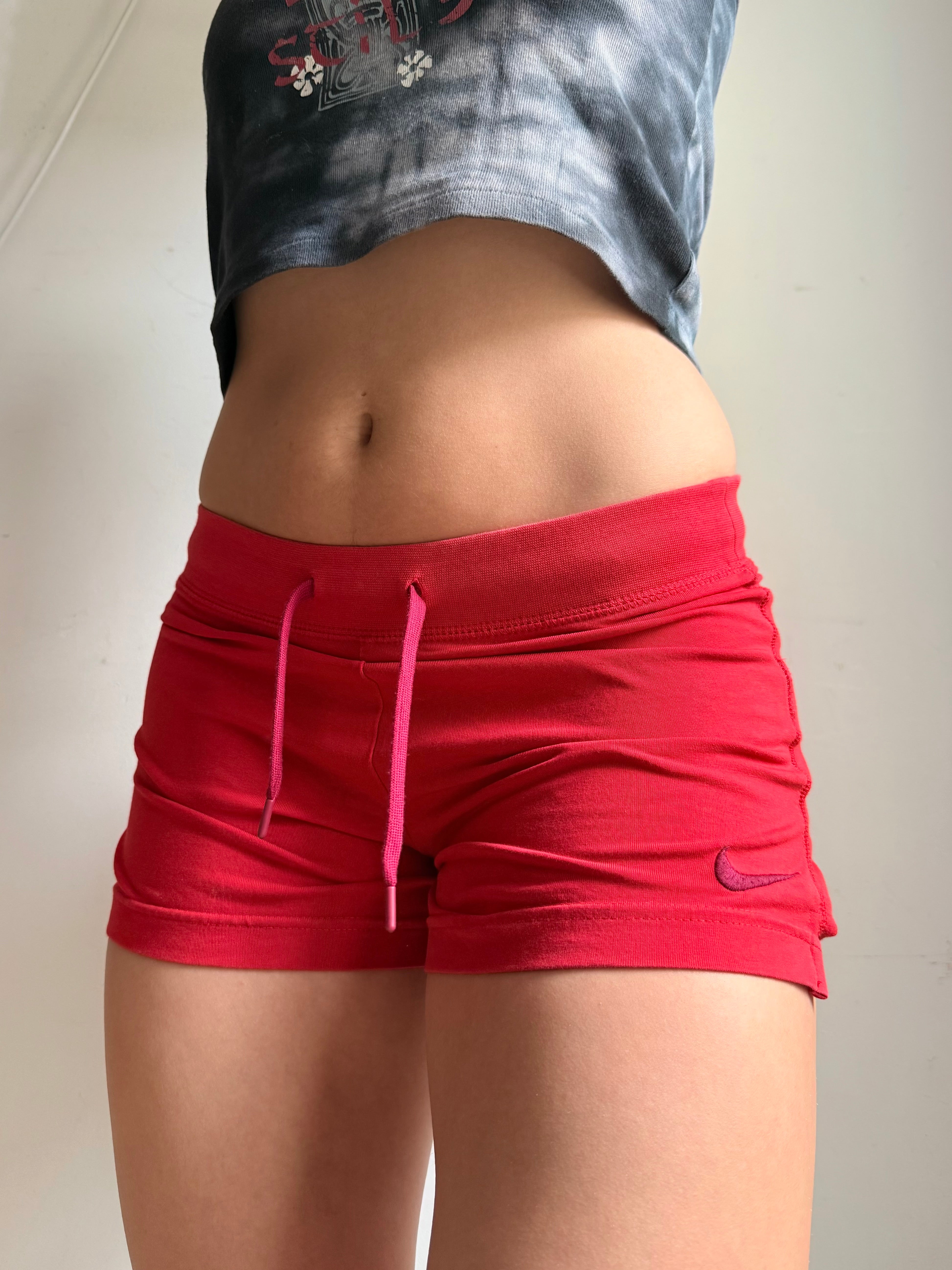 Red cotton mini short (XS)