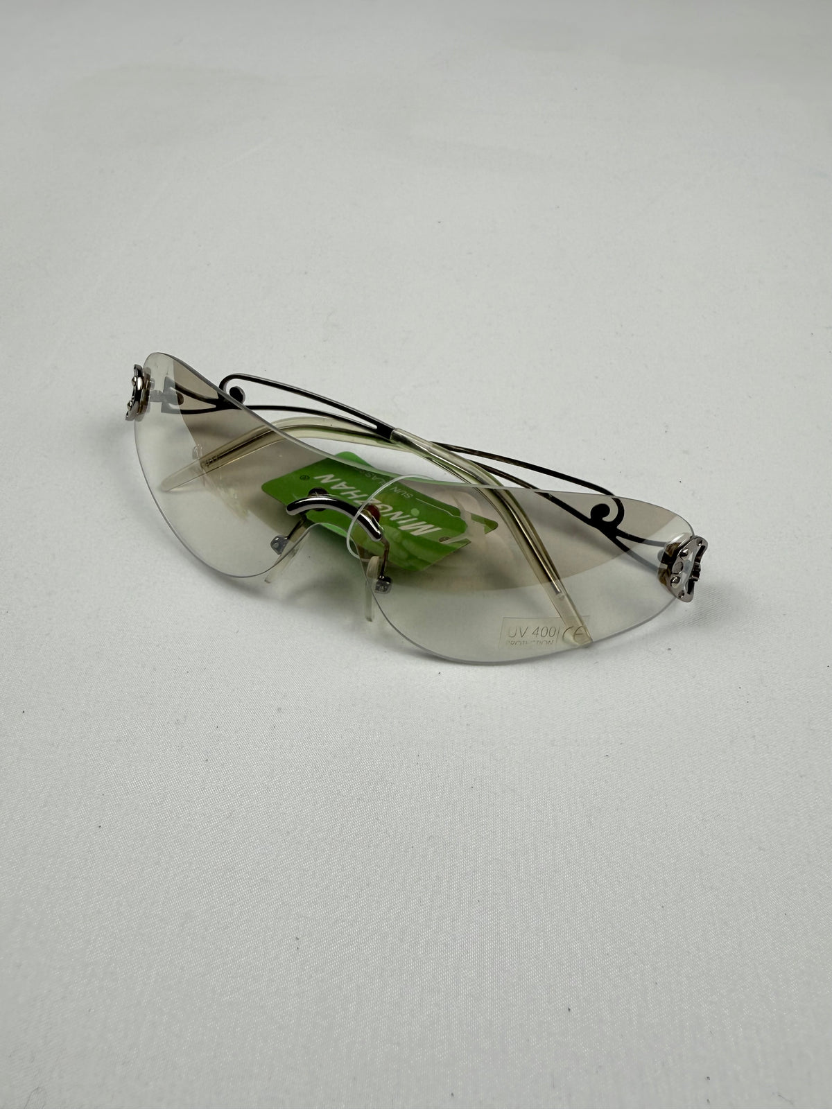 Brand new metallic shield sunglasses