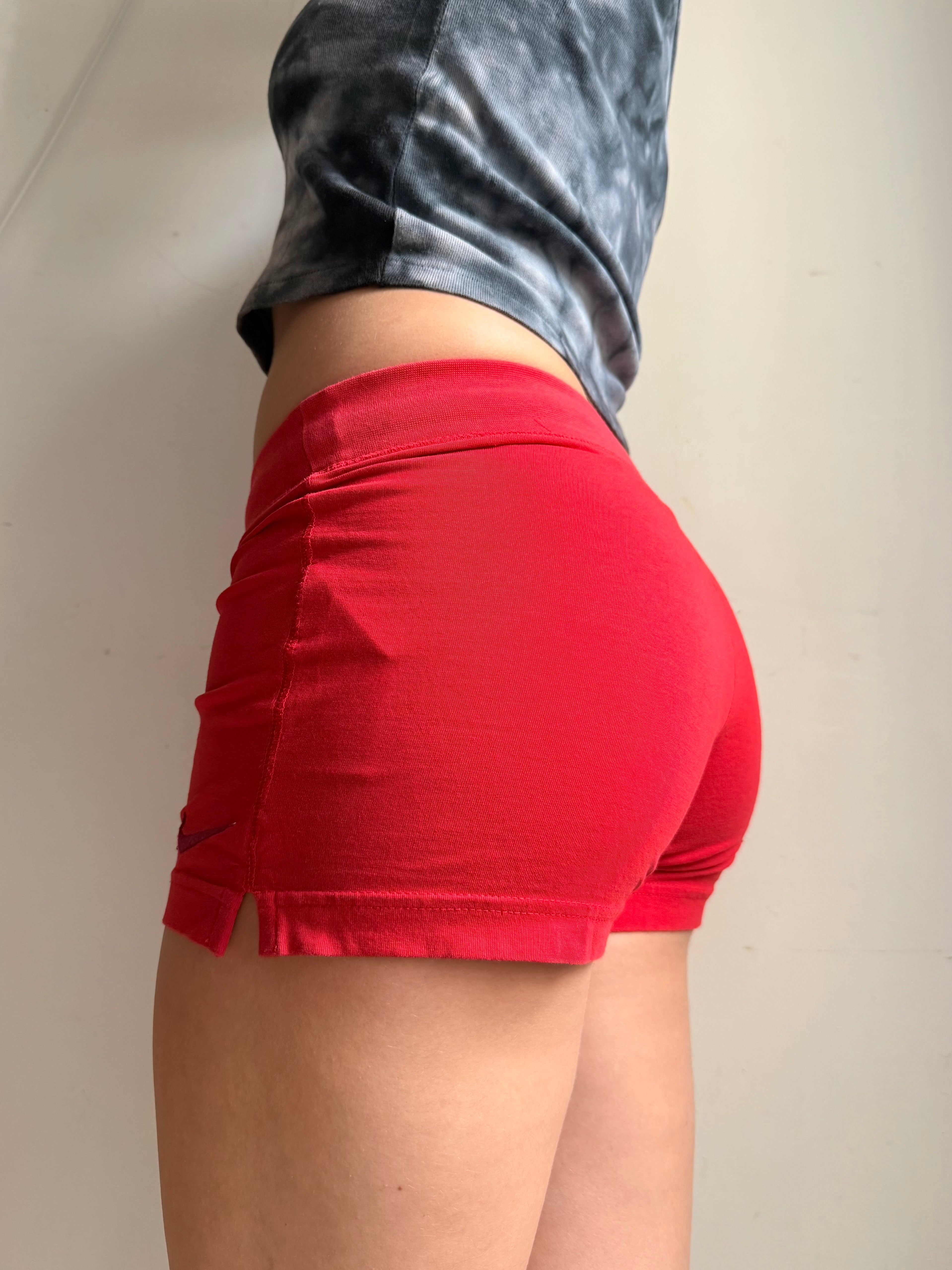 Red cotton mini short (XS)
