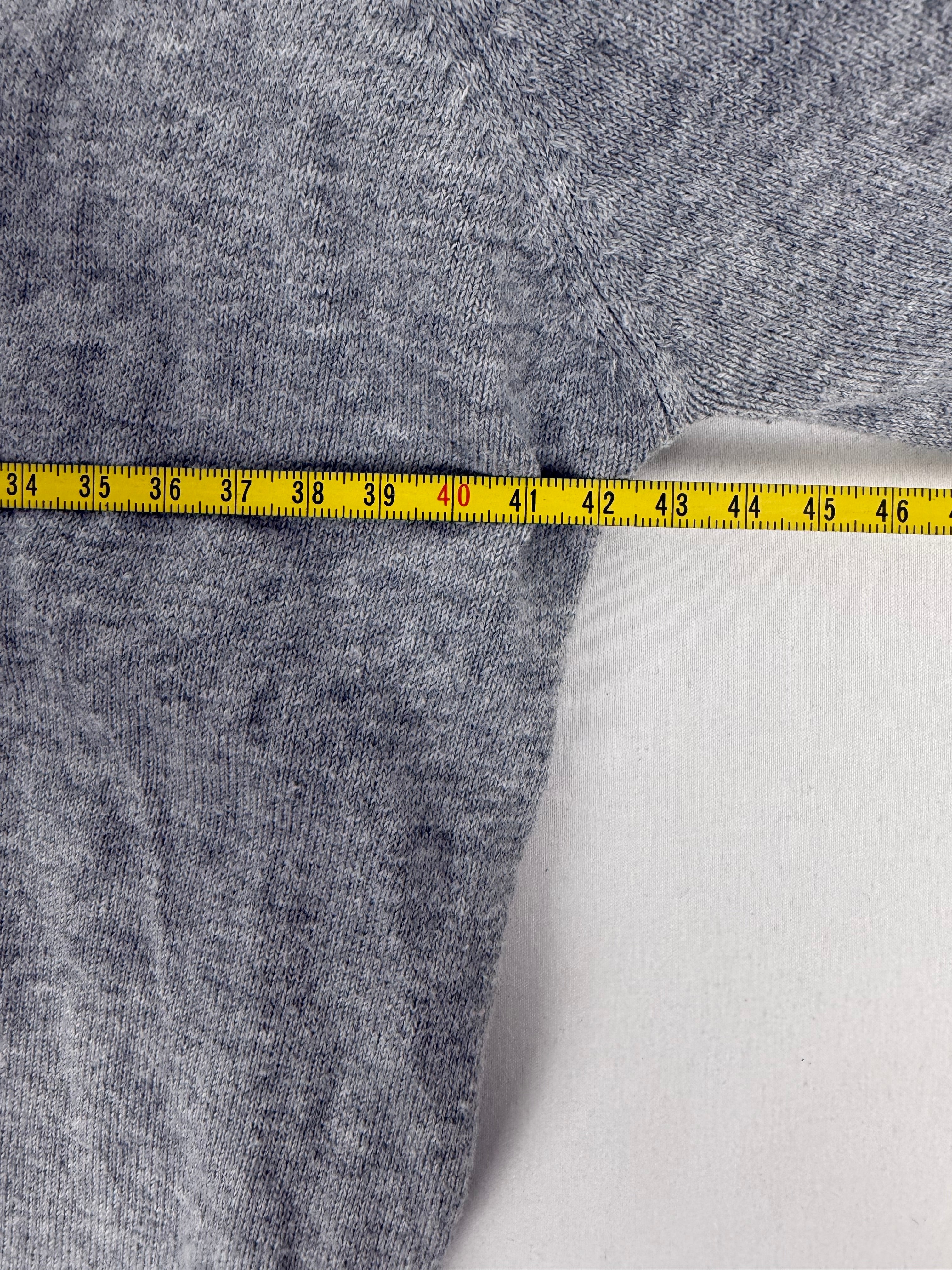 Pull col en V gris (M)
