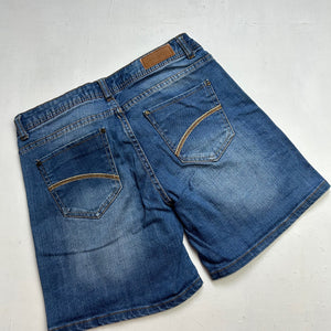 Blue denim low rise mid short (S)
