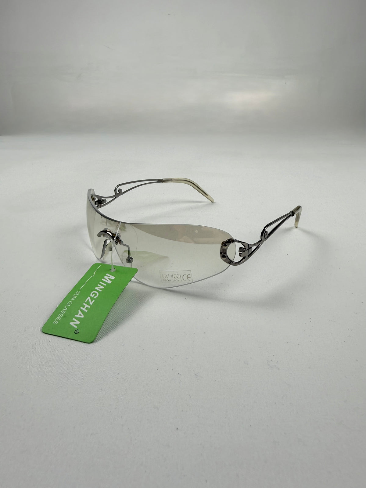 Brand new metallic shield sunglasses