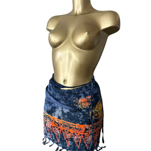 Navy multiway pareo tie up mini skirt / top (56x39cm)